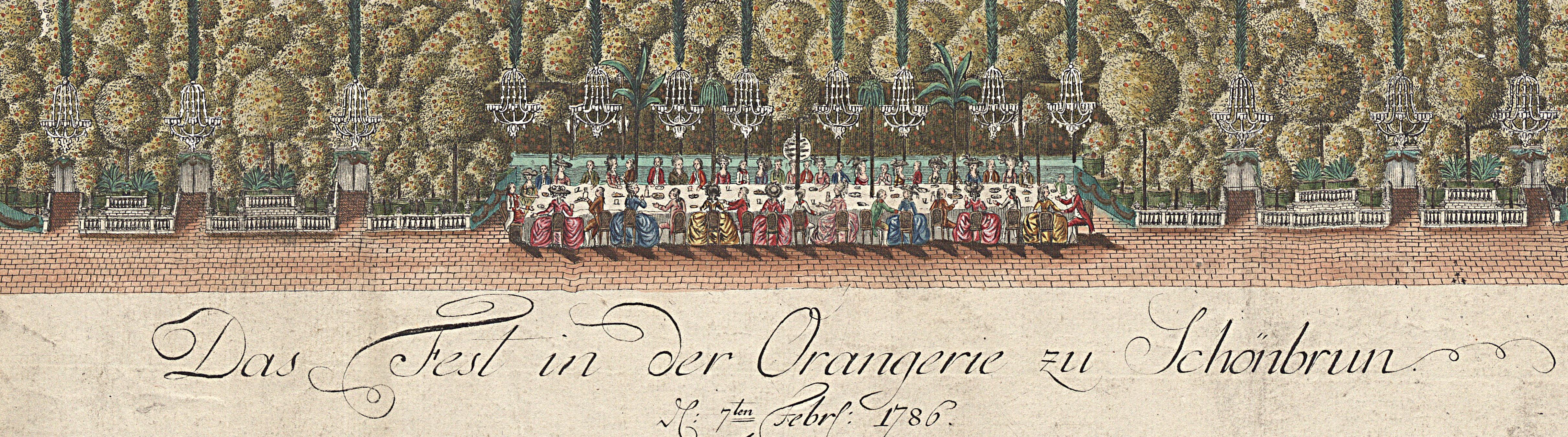 Loeschenkohl Das Fest in der Orangerie zu Schoenbrun 1786